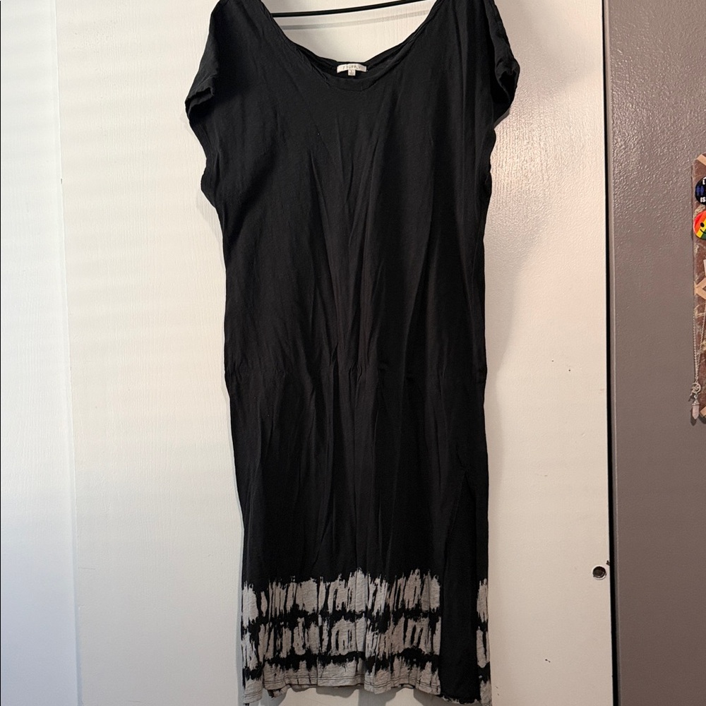 Black and White Tie-Dye Dress